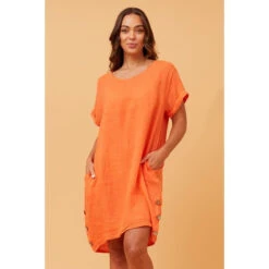 DONATELLA LINEN SHORT DRESS 35 DONATELLA LINEN SHORT DRESS -Femme Connection Sales 180a5ed1c6515f0f6ef65523bb1c12e7