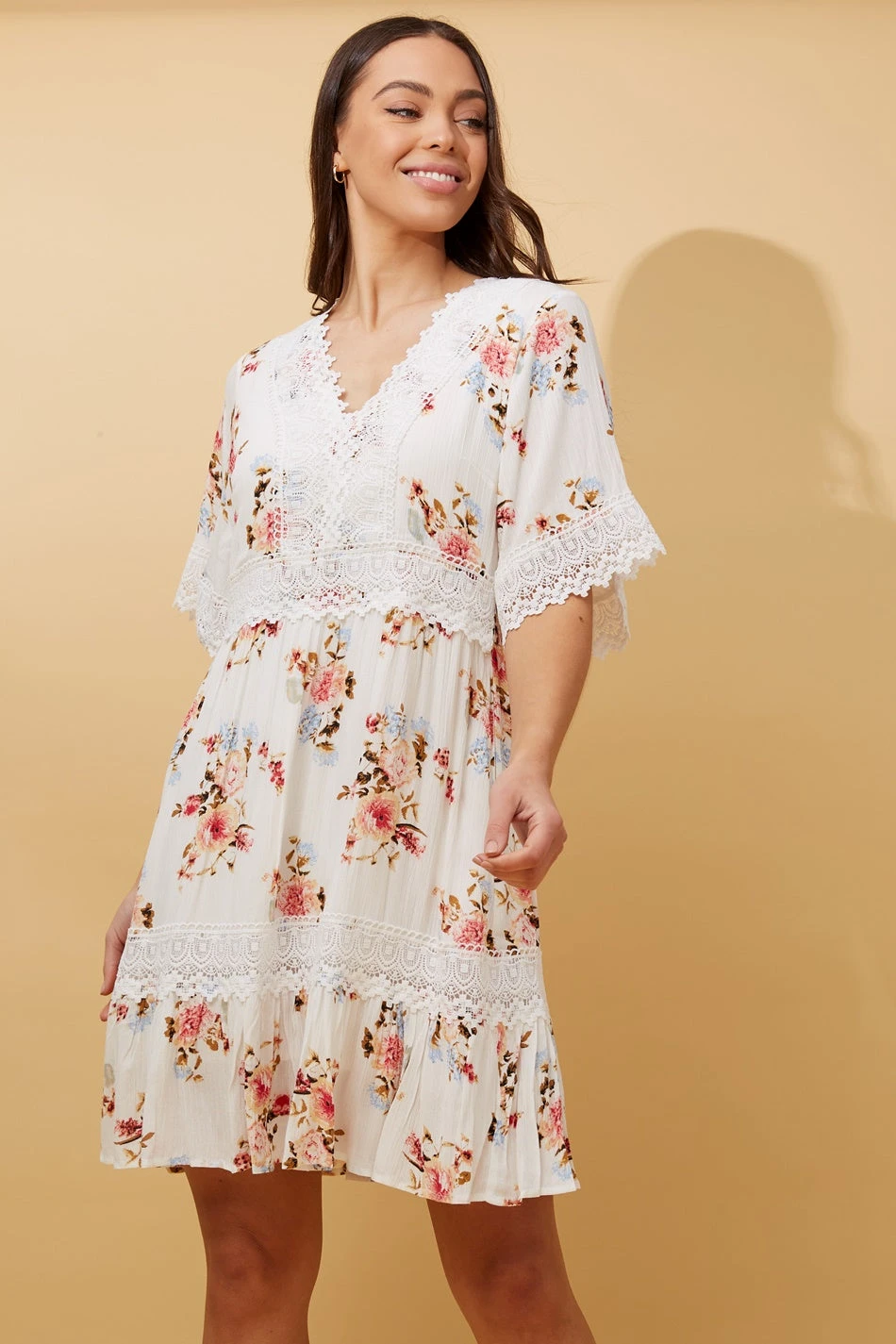 FLORAL LACE TEA DRESS 4 FLORAL LACE TEA DRESS - Image 2