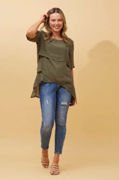 DOUBLE LAYERED ASYMMETRICAL HEM TOP -Femme Connection Sales 195f3640ac366fb5fb244a555f46fb86