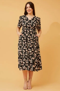 KYAH FLORAL MIDI DRESS