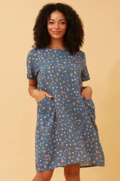 VINE DITSY FLORAL SHIFT DRESS -Femme Connection Sales 1988c17c3dd562b4a091c7b7a102e0fa