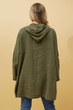 SILVAVA HOODED LINEN TUNIC TOP -Femme Connection Sales 19cf1f003570f22de43296dcafbe0da9