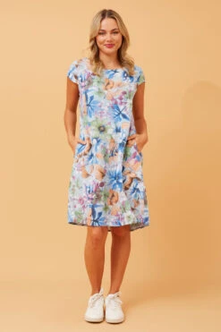 SISLEY FLORAL LINEN SHIFT DRESS 18 SISLEY FLORAL LINEN SHIFT DRESS -Femme Connection Sales 1bb71c006f87437162ffa7b1db947e28