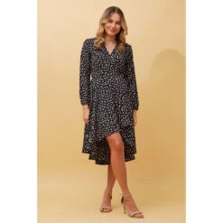 Stella WILLOW DITSY PRINT WRAP DRESS -Femme Connection Sales 1c407030fed2527c2dc5cffa2879c336