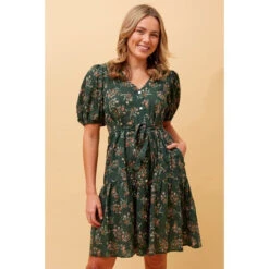 MONICA FLORAL SHORT DRESS -Femme Connection Sales 1cb7bafce4496f78f4dc32f40c02763c