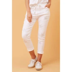 JANJA EMBELLISHED STAR PRINT JOGGERS -Femme Connection Sales 1d019e537f996ba54f6844ea953a47db