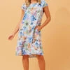 SISLEY FLORAL LINEN SHIFT DRESS