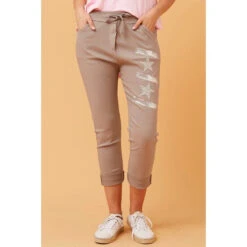 JANJA SEQUIN STAR PRINT JOGGERS -Femme Connection Sales 1e2251997045a146c3417b71dc1c4846