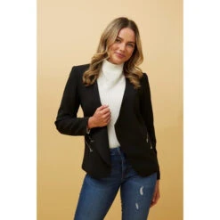 CYNTHIA WATERFALL COLLAR BLAZER JACKET -Femme Connection Sales 1e644cd1f79930bcd17a27ca66c9271e