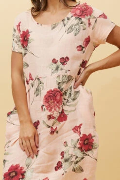MESSINA FLORAL LINEN SHORT DRESS -Femme Connection Sales 1eea95cc3938c9c25b94257de320d454