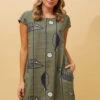 RIMINI TRIBAL PRINT LINEN DRESS -Femme Connection Sales 206d3705a9481322903f421602e68940
