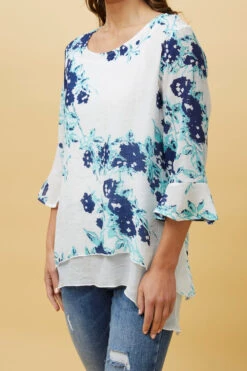 RUMI DOUBLE LAYER FLORAL TUNIC TOP 27 RUMI DOUBLE LAYER FLORAL TUNIC TOP -Femme Connection Sales 20e7ce96f1e471ad10793a67c246567b