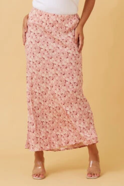 AURORA FLORAL MIDI SKIRT