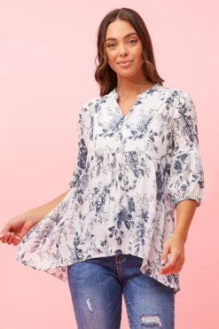 BRANDI FLORAL PRINT TOP -Femme Connection Sales 216026b4d1cbf79a2c774f0364f4fa5c