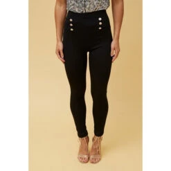 ARLIA BUTTON DETAIL PANTS -Femme Connection Sales 21ada3d1007b4a459b4723ce87dc2a02