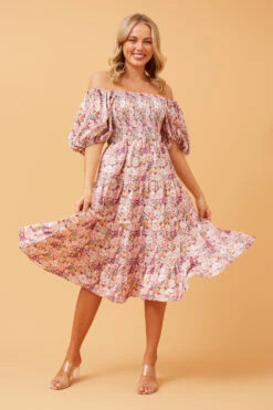 CASSANDRA FLORAL SHORT DRESS -Femme Connection Sales 221ece31a5474085f15a99667bed0053