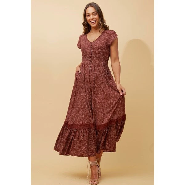 MOROCCO FLORAL BOHO MAXI DRESS 9 MOROCCO FLORAL BOHO MAXI DRESS - Image 7