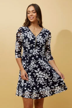 OLIVIA ZIP FRONT FLORAL SKATER DRESS -Femme Connection Sales 22c34897974938cea3426813ca7cc6a1 b1b275dd a964 4ea3 8558 70ac28ab360c