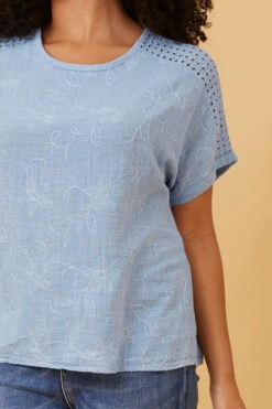 CONNIE EMBROIDERED FLORAL TOP -Femme Connection Sales 233587d50a694e6e367e8396b11615d8