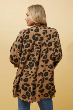 HAVANA ANIMAL PRINT SHIRT -Femme Connection Sales 2384f0b71e45469586de7fbcf922d743