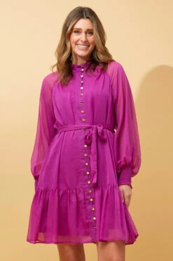 ILLARIA BUTTON FRONT SHORT DRESS -Femme Connection Sales 23f39428c8bc1fd27370535784ce2e5b