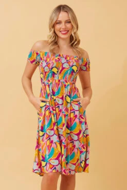 ROBIN ABSTRACT PRINT SHORT DRESS -Femme Connection Sales 24501f4933f5dd141de2e6846d8113b8 ae6039dd 3664 4597 91b0 7afd911b8c40