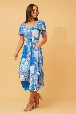 BRITTANY PATCHWORK FLORAL DRESS -Femme Connection Sales 248ab6ad9b29e198521e5e4ccb91acc3