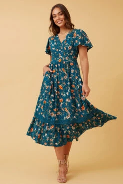 SOLANA FLORAL BOHO MIDI DRESS -Femme Connection Sales 24fa0ae8293cc7107ee98b8fcb4f0f7b