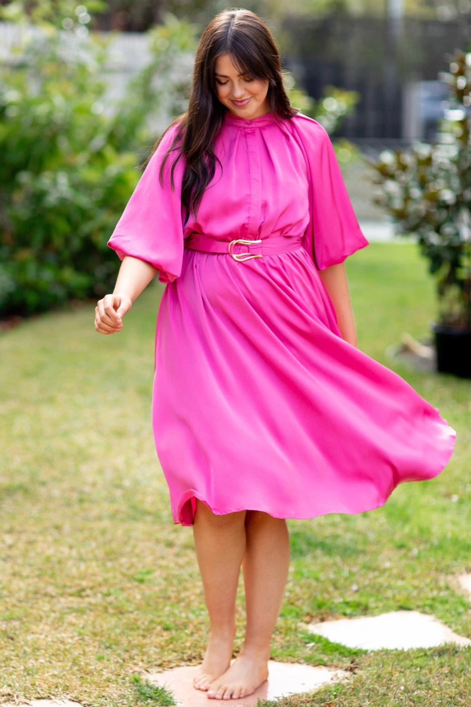 QUEENIE SATIN MIDI DRESS 6 QUEENIE SATIN MIDI DRESS - Image 4