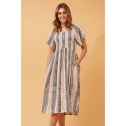 PRIYANKA ABSTRACT BOHO MIDI DRESS -Femme Connection Sales 27bf0d4b1782c11f6f155696190c5c46