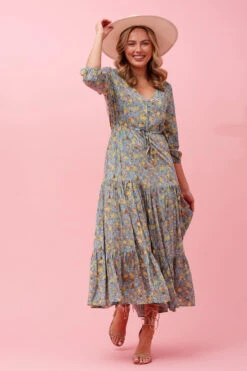 FLORAL TIERED MAXI DRESS -Femme Connection Sales 27f13d7009ae7d5eccd9df5343860086