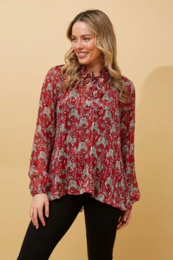 PETA PLEATED BLOUSE 13 PETA PLEATED BLOUSE -Femme Connection Sales 28661fd4a2ecd7fb0d5e4b13e3588726