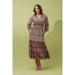 BOHO BORDER DETAIL MAXI DRESS -Femme Connection Sales 28708d172f08cc0dcd65be866793125e