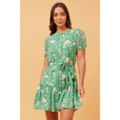 PACITA FLORAL SHORT DRESS -Femme Connection Sales 29034ae0596b9f14e1006e11d15dd6e0