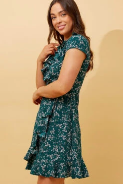 FRIDA FLORAL MOCK WRAP DRESS 21 FRIDA FLORAL MOCK WRAP DRESS -Femme Connection Sales 29443531f547b5eb8dd282109d018fa5