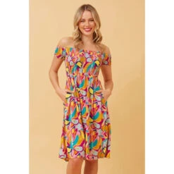 ROBIN ABSTRACT PRINT SHORT DRESS -Femme Connection Sales 2b603a014b5f1c05adcc22d970766f62