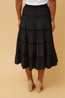 LUCIENE LACE TIERED MIDI SKIRT -Femme Connection Sales 2b82ae4e619636b4f3ee9148188e9150