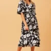 AVALON FLORAL MIDI WRAP DRESS -Femme Connection Sales 2bad4a2b2c921ce8d300659bb02dc88d