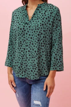 SPICY ANIMAL PRINT BLOUSE -Femme Connection Sales 2c89e49ee2a3a6222c2cc67bd0e60b32