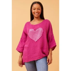 ZONYA SEQUIN PATCH LINEN TOP -Femme Connection Sales 2d9d4f841493547110854c23304b2a5f