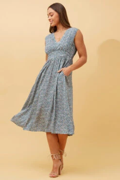 FELIX DITSY FLORAL MIDI DRESS -Femme Connection Sales 2e08a191af590060ef5eb403e04e9afd