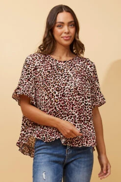 Stella FRILA LEOPARD PRINT TOP