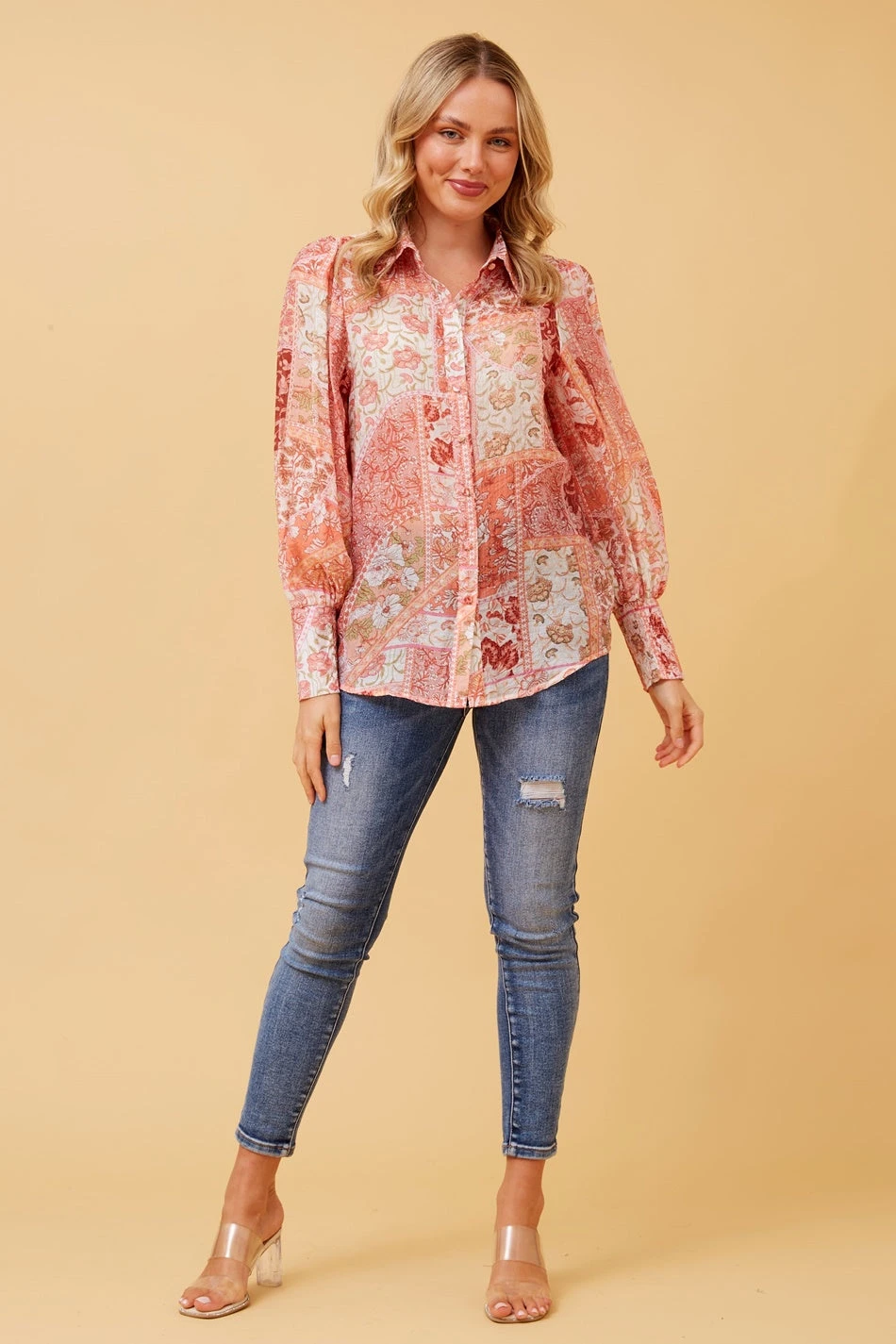 VELLE FLORAL BOHO SHIRT 6 VELLE FLORAL BOHO SHIRT - Image 4