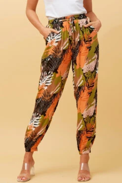 ZILA LEAF PRINT PANTS -Femme Connection Sales 2ea12b1a9f344c8559ea50dba206e5c3
