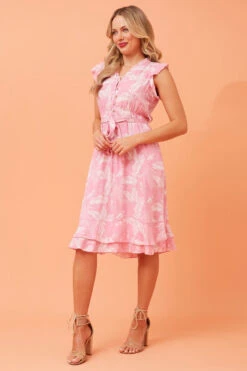 RAVINA LEAF PRINT SHORT DRESS 13 RAVINA LEAF PRINT SHORT DRESS -Femme Connection Sales 2ea50a17001d57689f0a7e3f23d86774