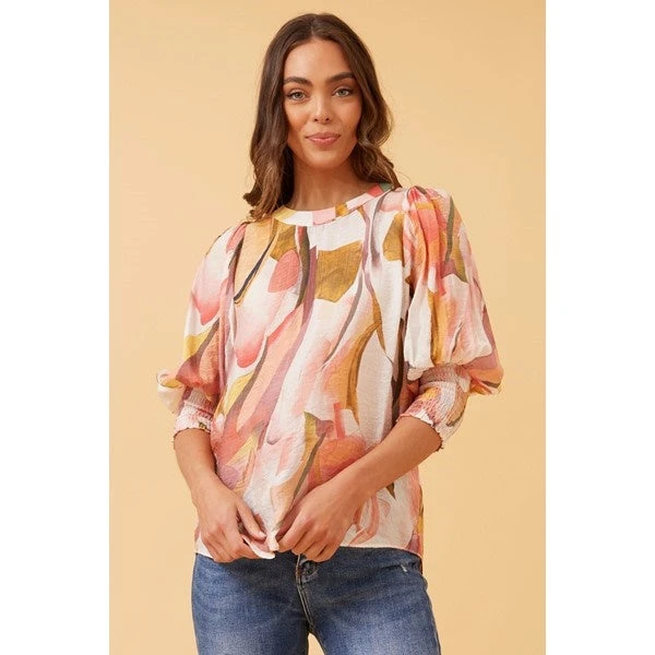 ELEGANT ABSTRACT PRINT BLOUSE 9 ELEGANT ABSTRACT PRINT BLOUSE - Image 7