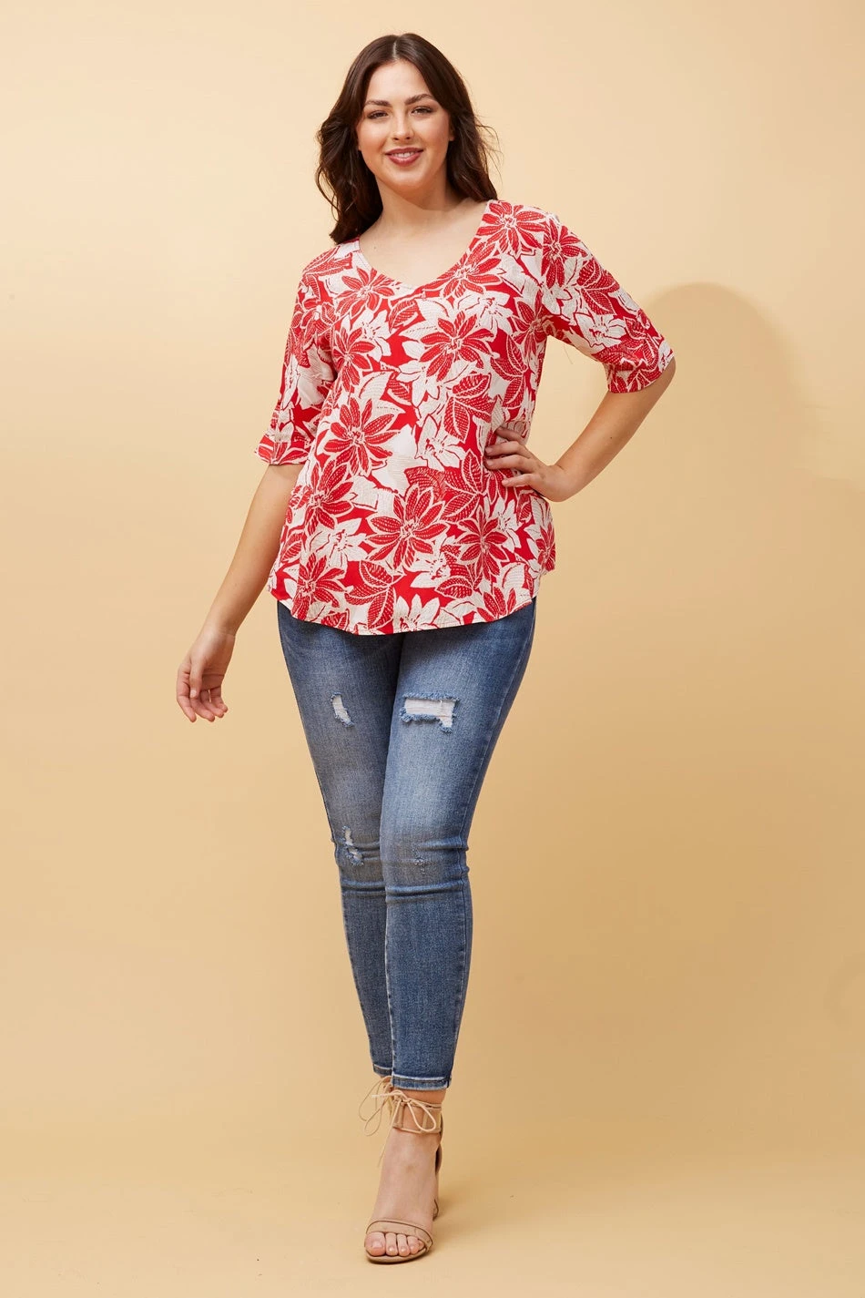 KENDRA BUTTON DETAIL FLORAL TOP 10 KENDRA BUTTON DETAIL FLORAL TOP - Image 8