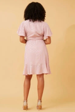 JOYCE GOLD FOIL PRINT DRESS -Femme Connection Sales 30b431908895d2725a9c9a8c456be398