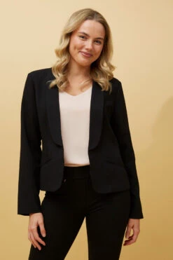 AUDRINA OPEN FRONT LONG SLEEVE JACKET