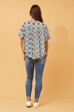 FRILA TILE PRINT TOP 18 FRILA TILE PRINT TOP -Femme Connection Sales 326907bbcae5ca1e17c7372c8a973746